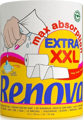 renova-kitchen-roll-extra-xxl-k-chenrolle-wei-1-rolle-saugstark image 3