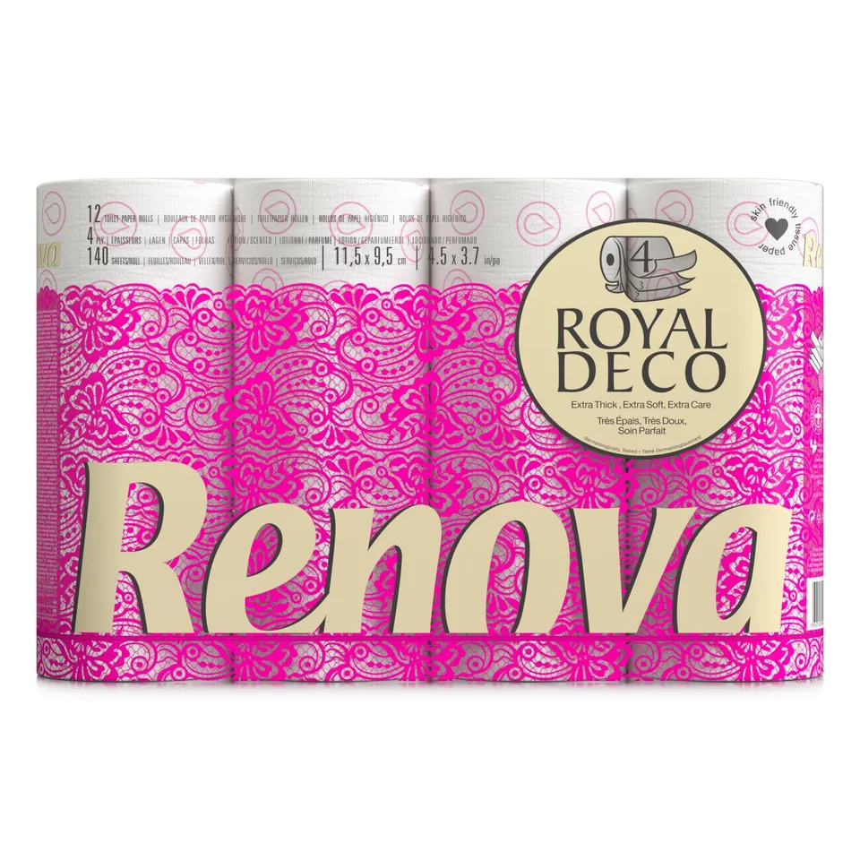 renova-toilettenpapier-4-lagig-wei-parf-miert-12-rollen-dekor image 1
