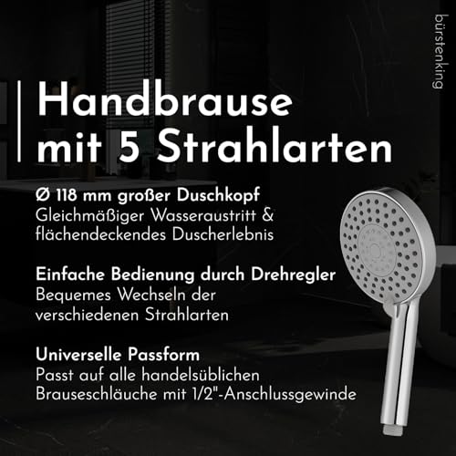 b-rstenking-duschkopf-handbrause-5-strahlarten-118mm image 8