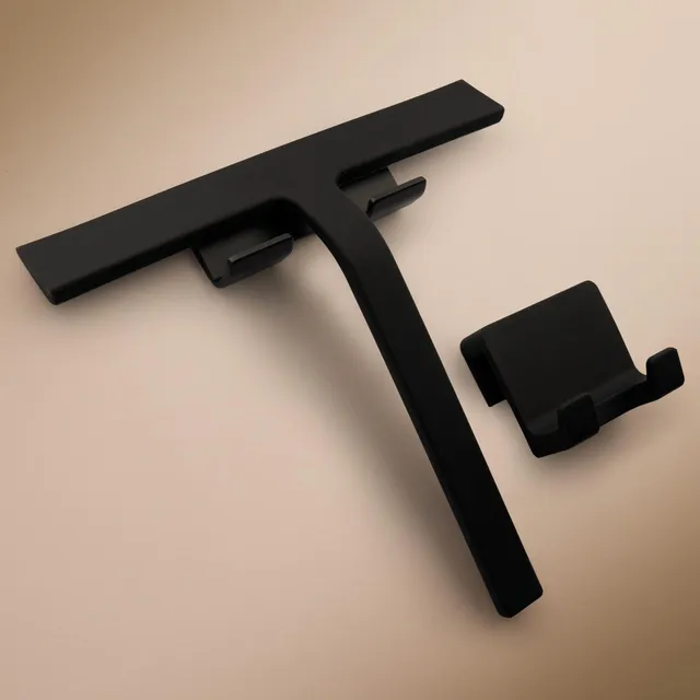 designfabrik-hamburg-badezimmer-duschabzieher-23-cm-schwarz-ohne-bohren image 1