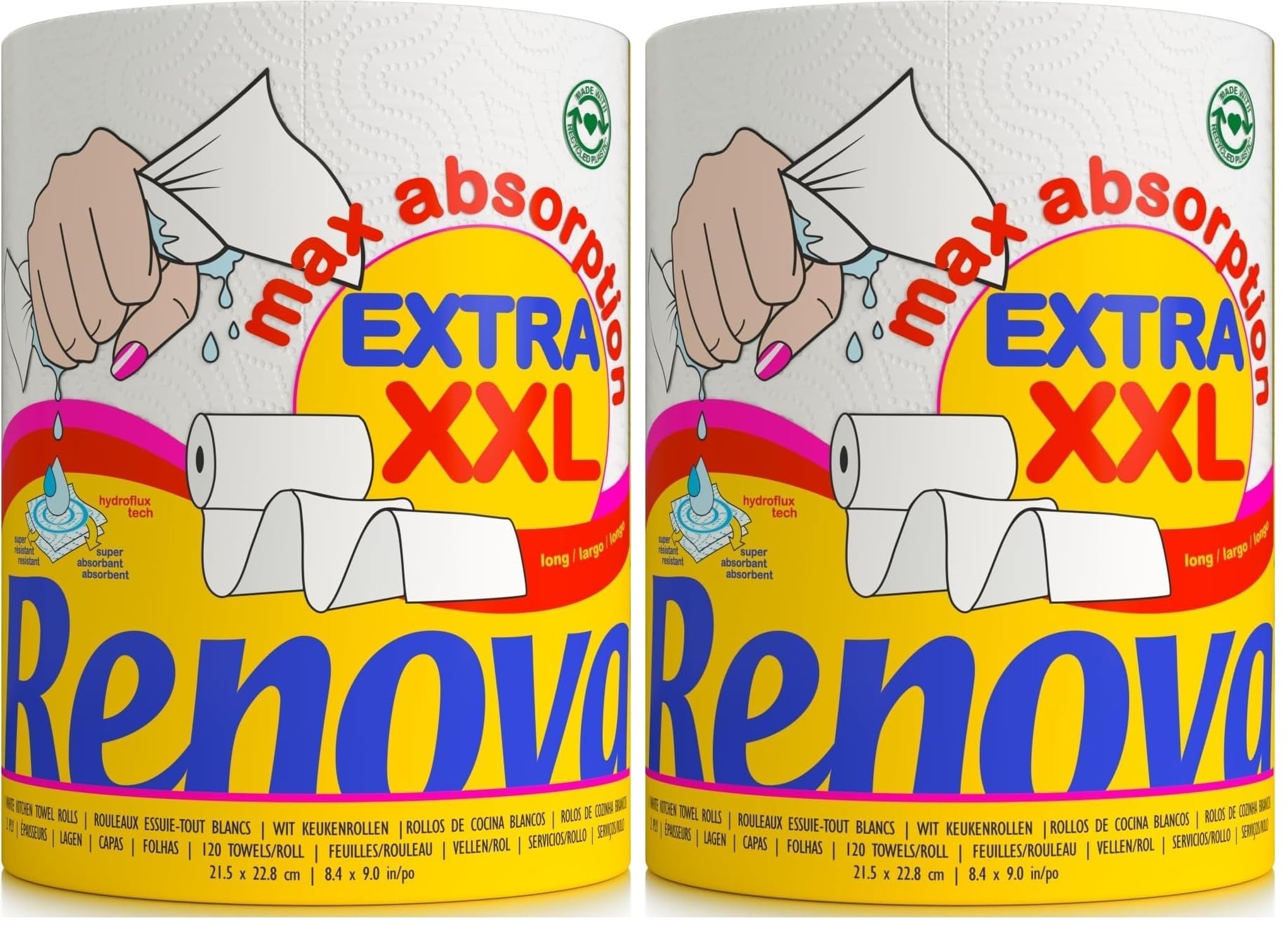 renova-kitchen-roll-extra-xxl-k-chenrolle-wei-1-rolle-saugstark image 2
