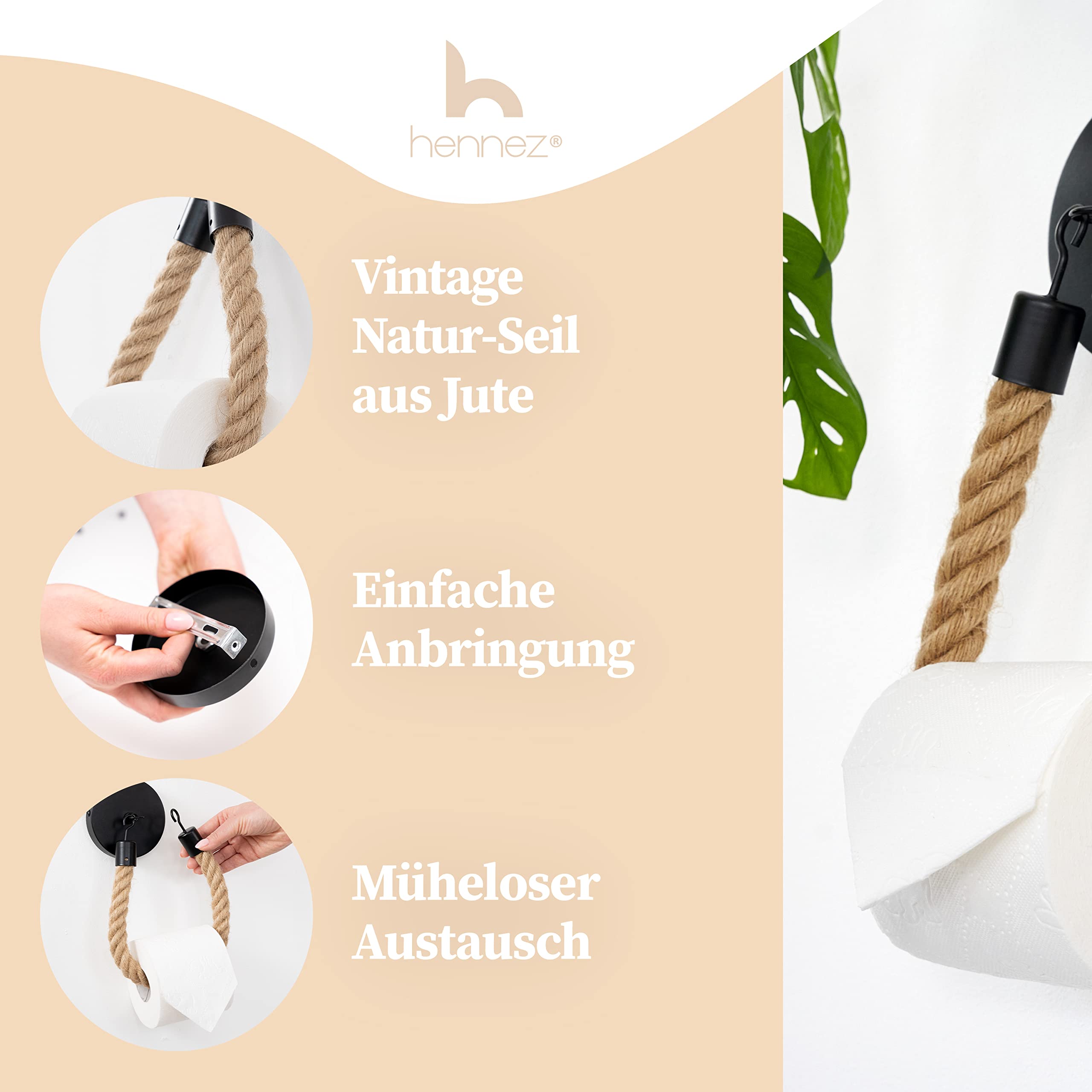 hennez-bad-zubeh-r-toilettenpapierhalter-vintage-schwarz-schrauben image 2