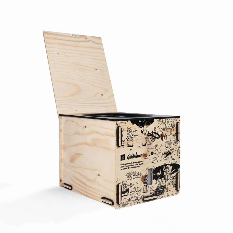 goldeimer-camper-mini-trenntoilette-fichte-natur-holz image 1