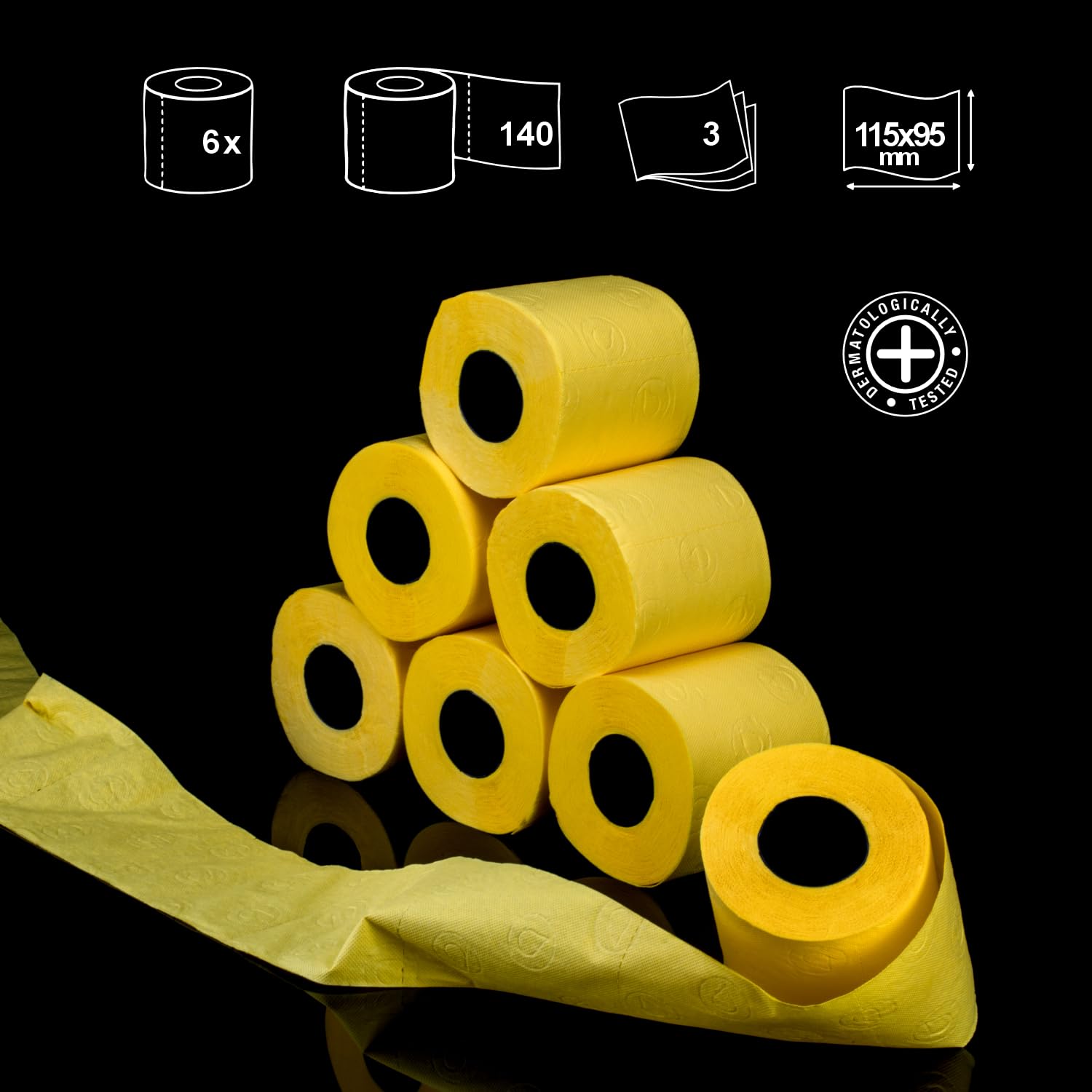 renova-yellow-toilettenpapier-gelb-6-rollen-3-lagig-parf-miert image 5