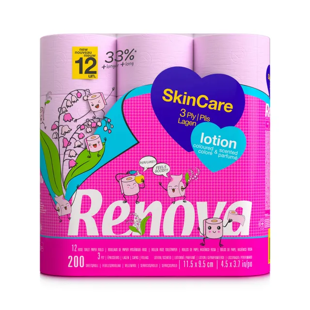 renova-toilet-paper-skincare-lotion-toilettenpapier-rosa-12-rollen image 1