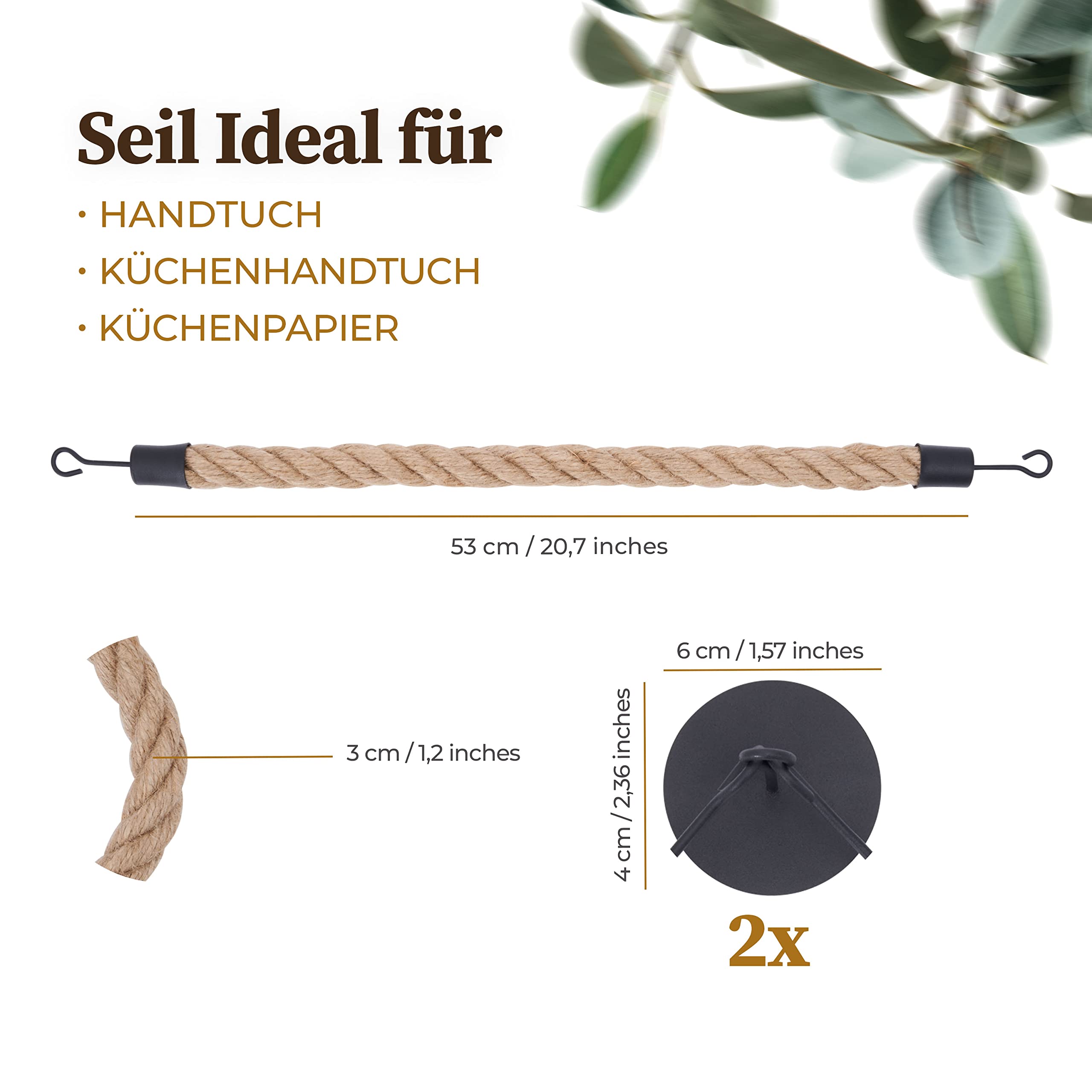 hennez-bad-zubeh-r-handtuchhalter-jute-schwarz-ohne-bohren image 3