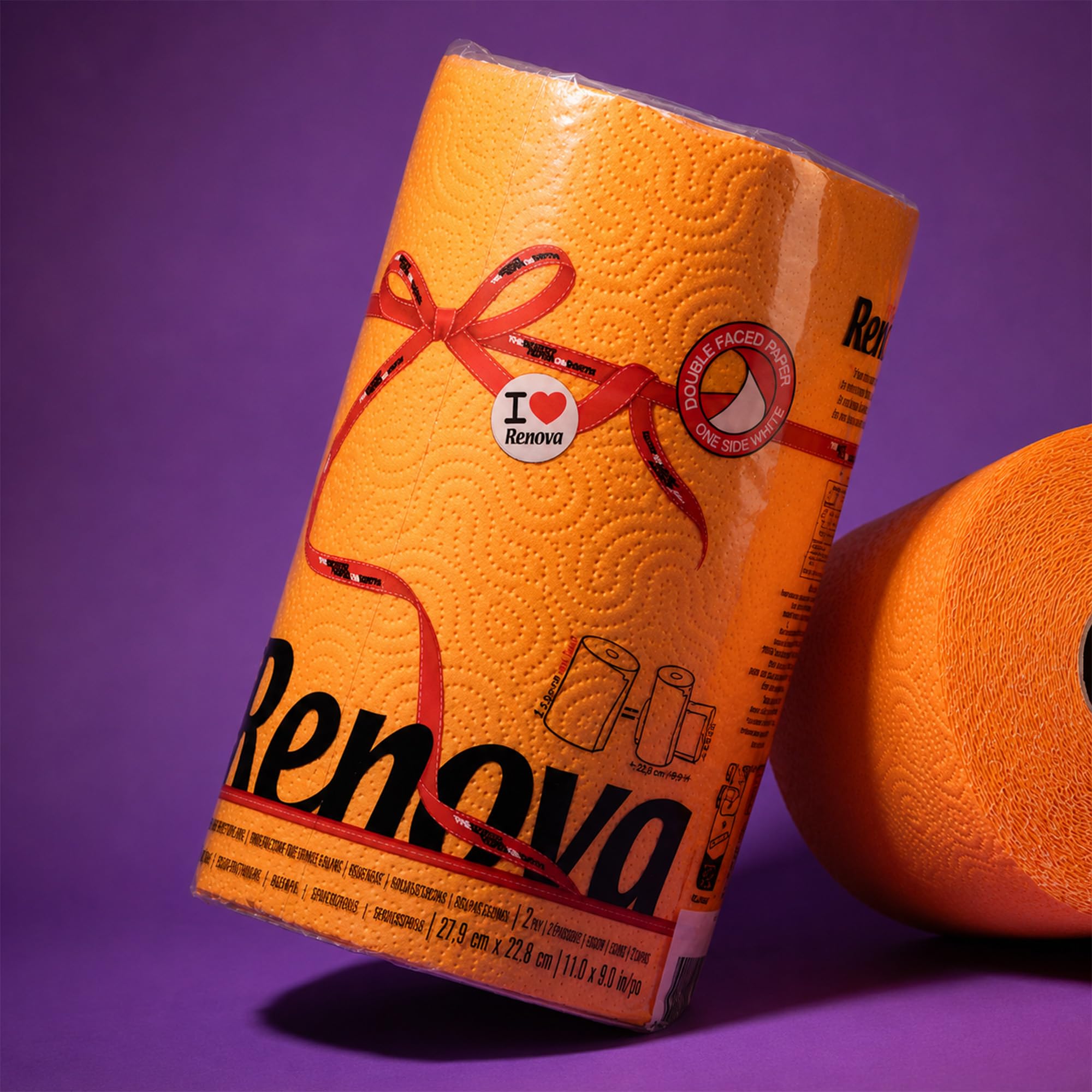 renova-kitchen-roll-k-chenrolle-orange-1-rolle-120-blatt image 2