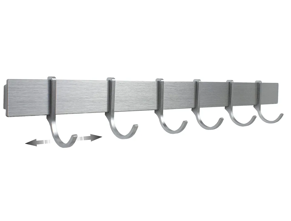 designfabrik-hamburg-hakenleiste-40-cm-silbergrau-6-haken-kleben image 1