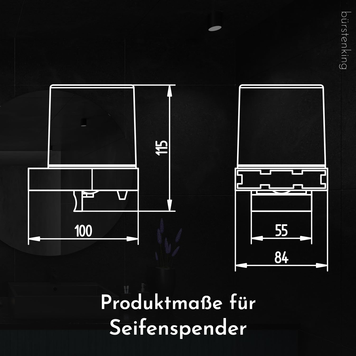 b-rstenking-serie-190-seifenspender-zylindrisch-chrom-150ml-glas image 4