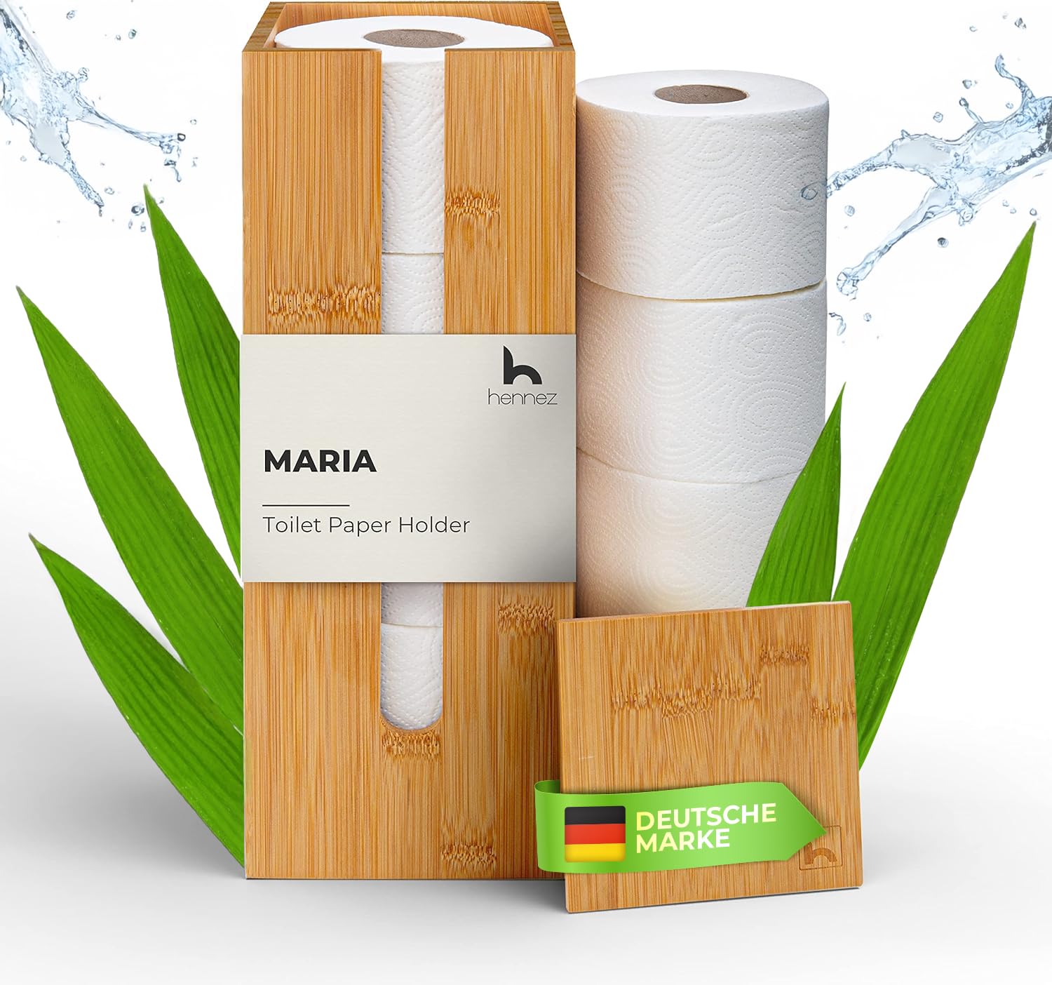 hennez-toilettenpapier-aufbewahrung-bambus-eckig-4-rollen image 1