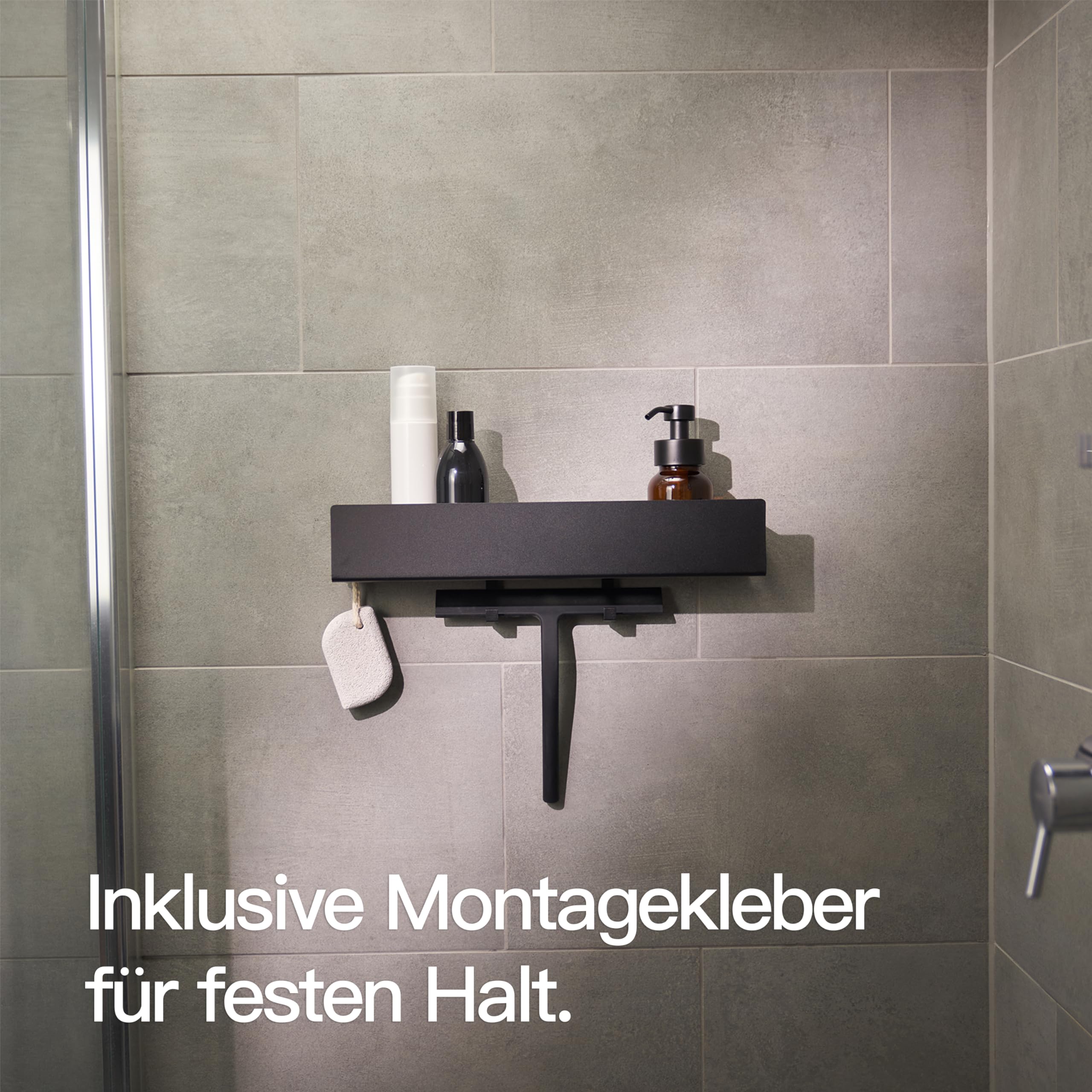designfabrik-hamburg-badezimmer-duschablage-42cm-schwarz-ohne-bohren image 4