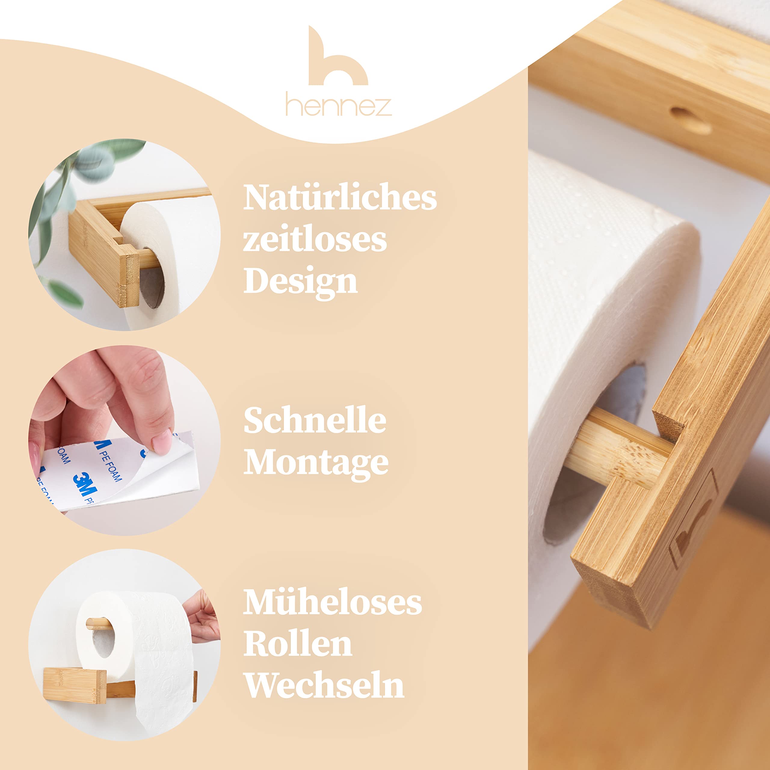 hennez-bad-zubeh-r-toilettenpapierhalter-bambus-ohne-bohren image 2