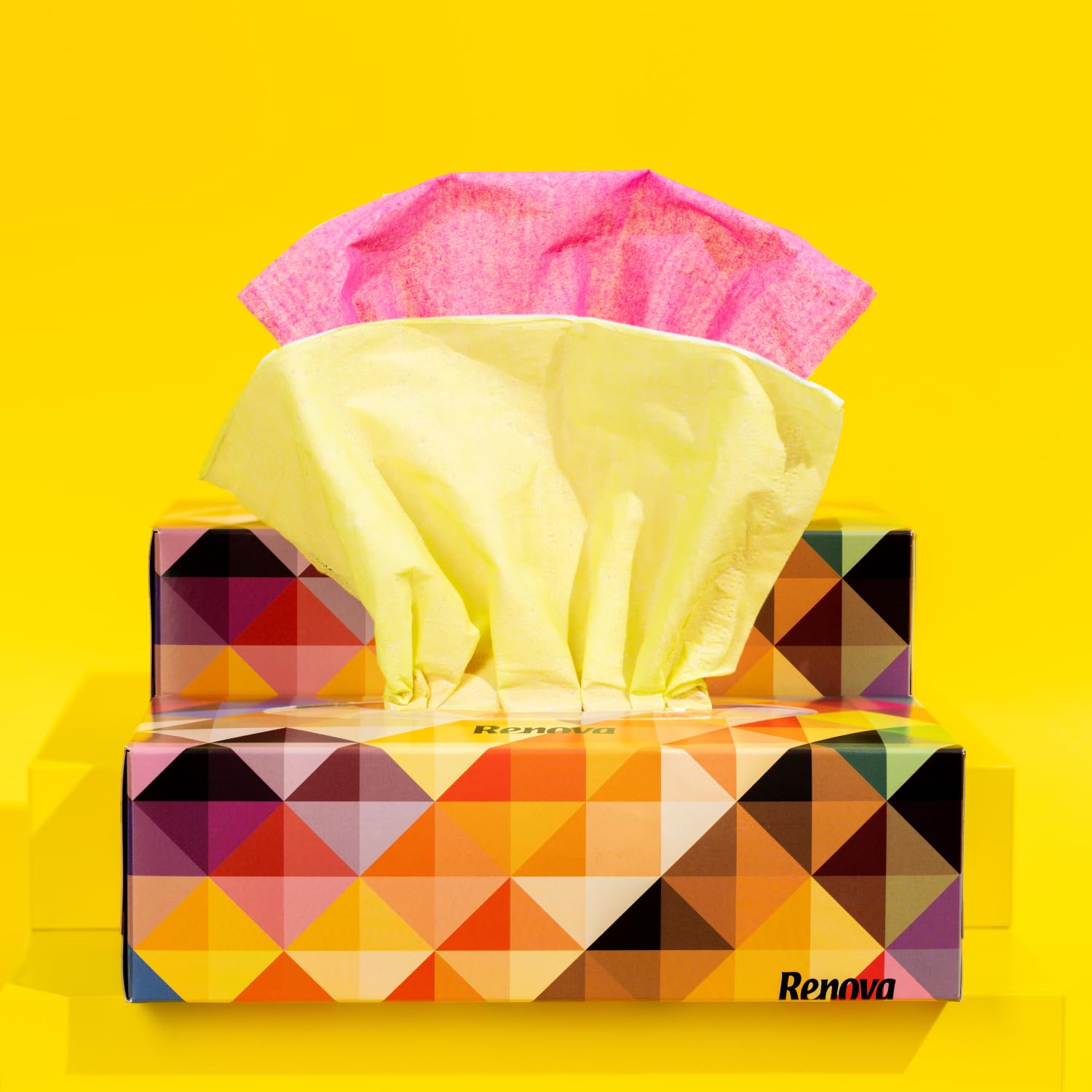 renova-tissues-two-colour-facial-t-cher-80-st-ck-gr-n-pink image 3
