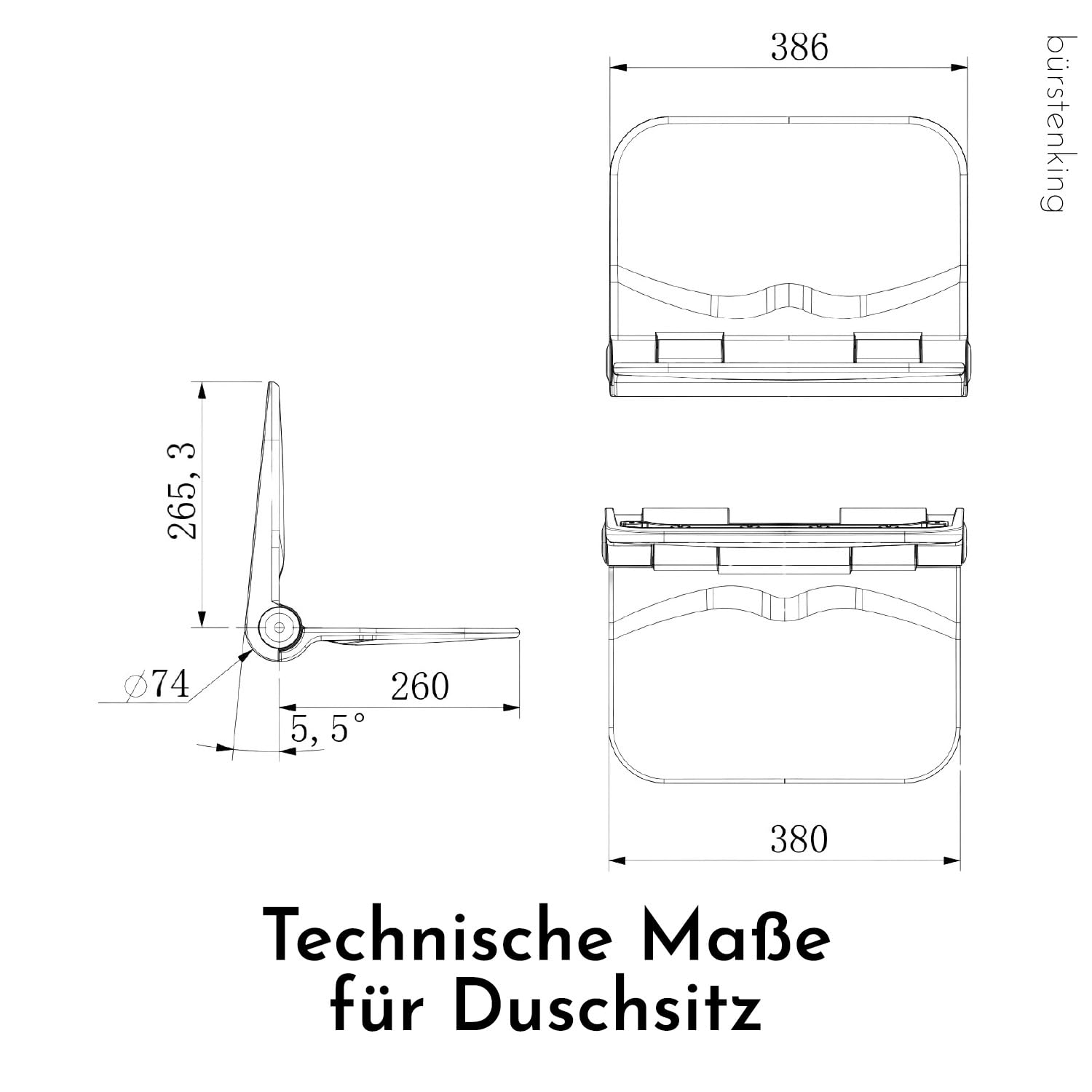b-rstenking-serie-190-duschklappsitz-wand-wei-140-kg image 6