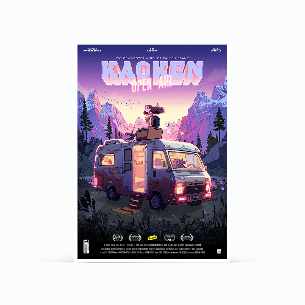 goldeimer-basic-kacken-open-air-poster-a2-naturmotiv image 1