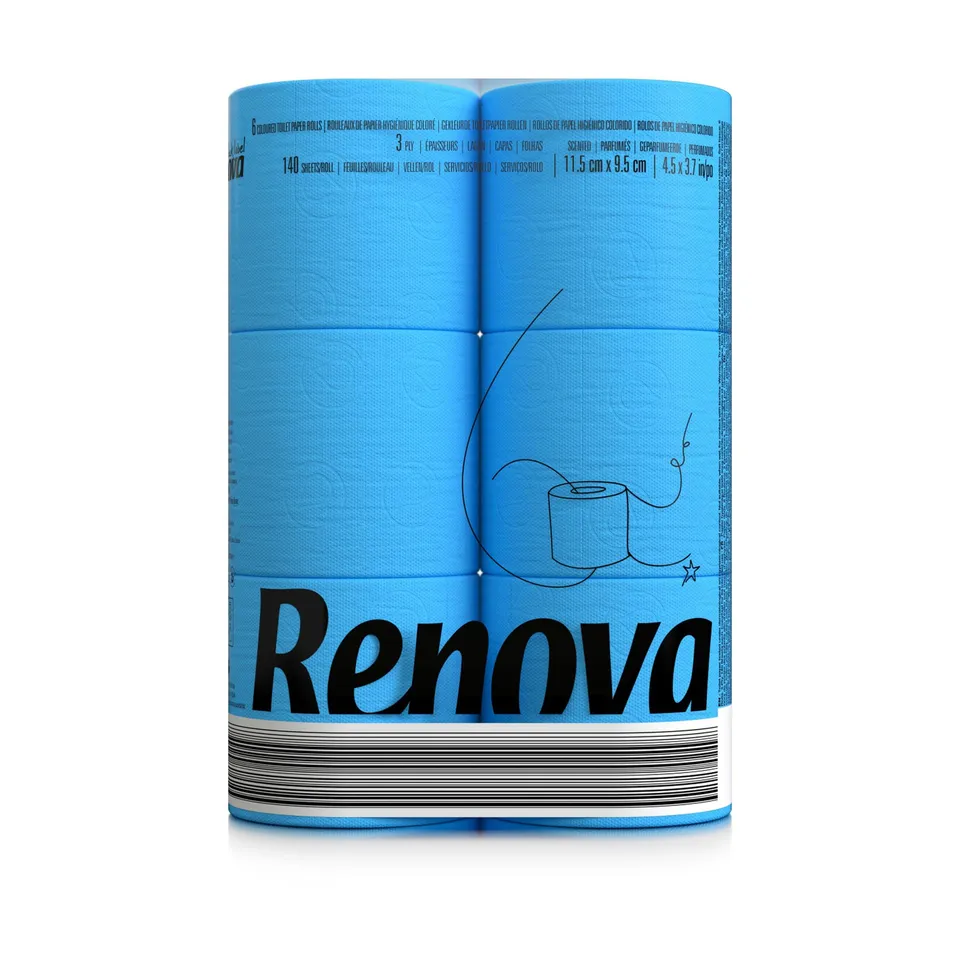 renova-blue-toilettenpapier-blau-3-lagig-6-rollen-mit-duft image 1