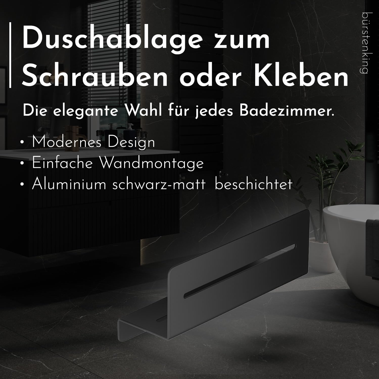 b-rstenking-serie-190-duschablage-30-cm-schwarz-matt image 3