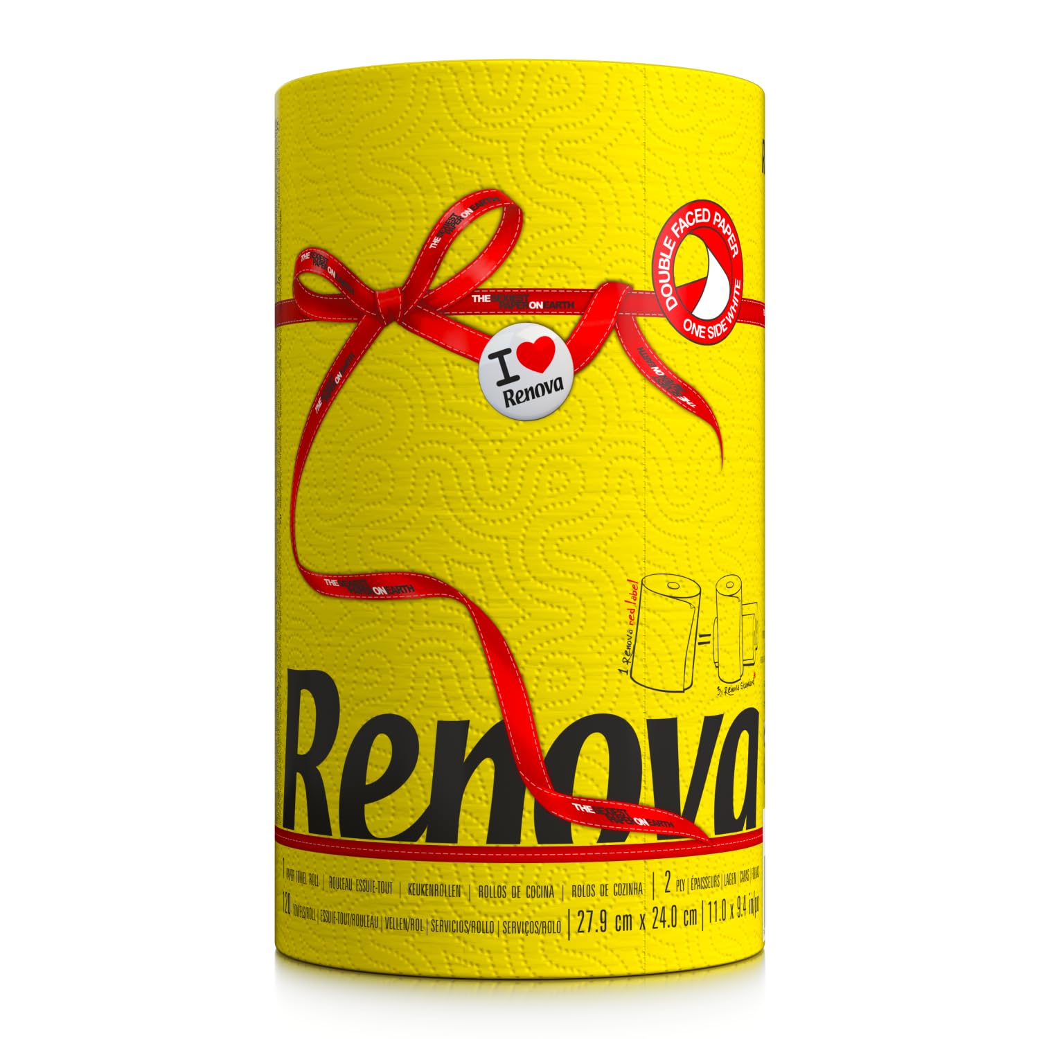 renova-kitchen-roll-k-chenrolle-gelb-2-st-ck-farbig-120-blatt image 1