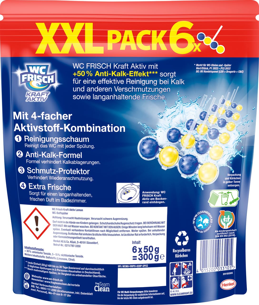 wc-frisch-kraft-aktiv-wc-stein-lemon-6x50g-anti-kalk image 2