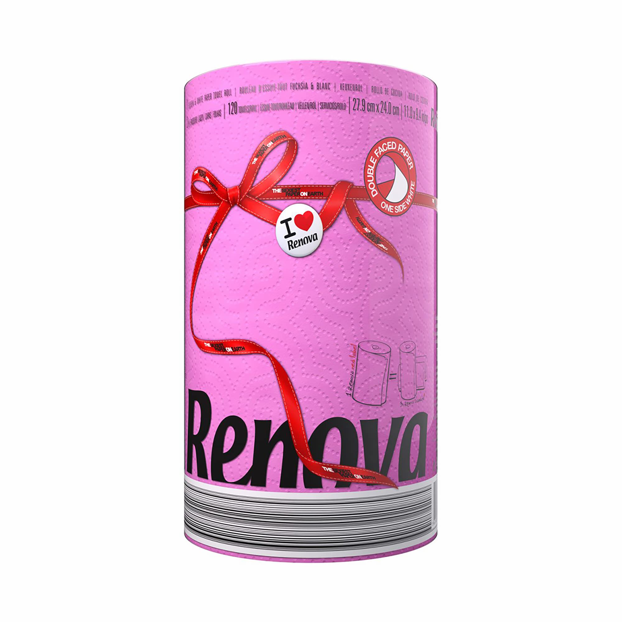 renova-kitchen-roll-k-chenrolle-k-chenpapier-pink-1-rolle image 1
