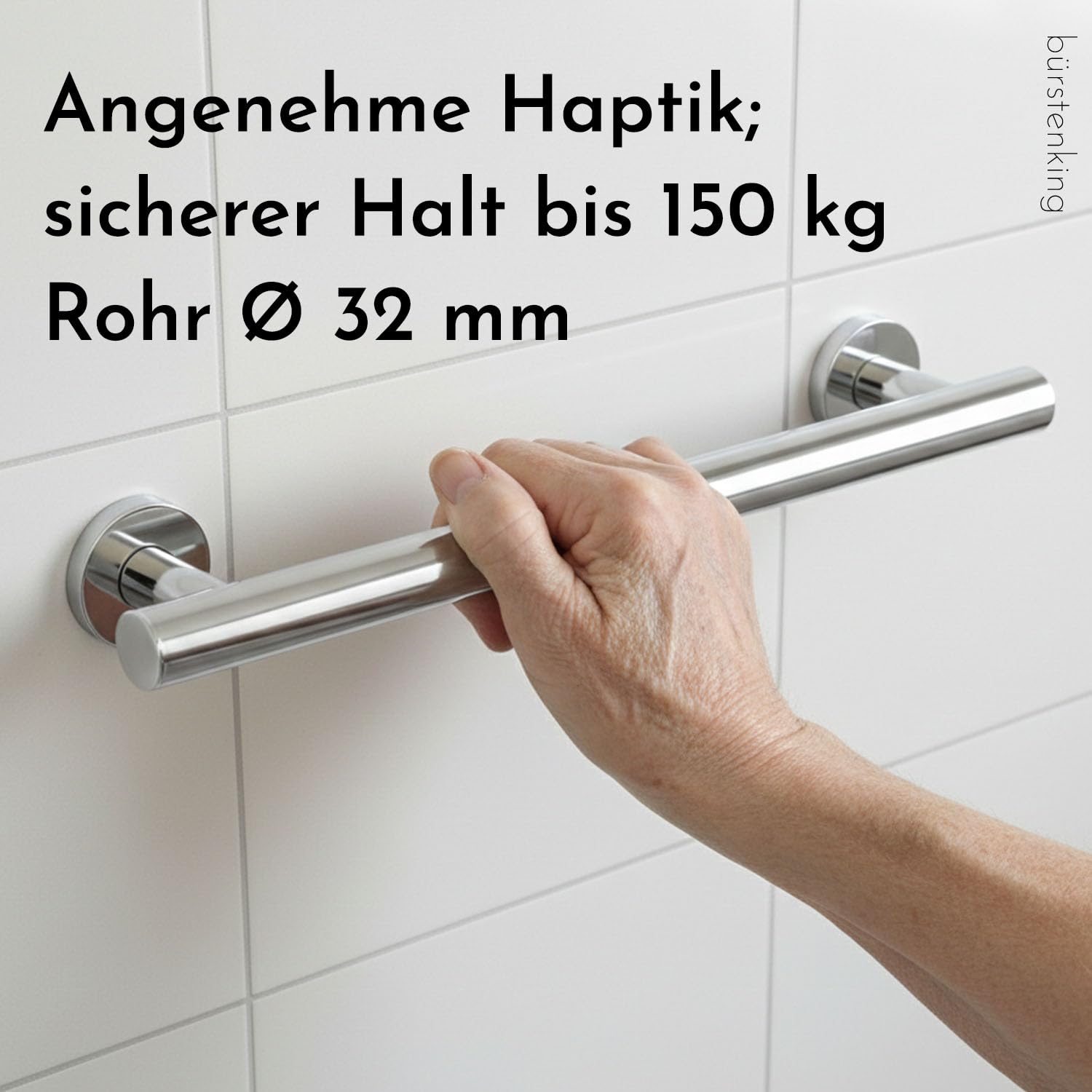 b-rstenking-serie-190-haltegriff-dusche-400-mm-chrom-messing image 2