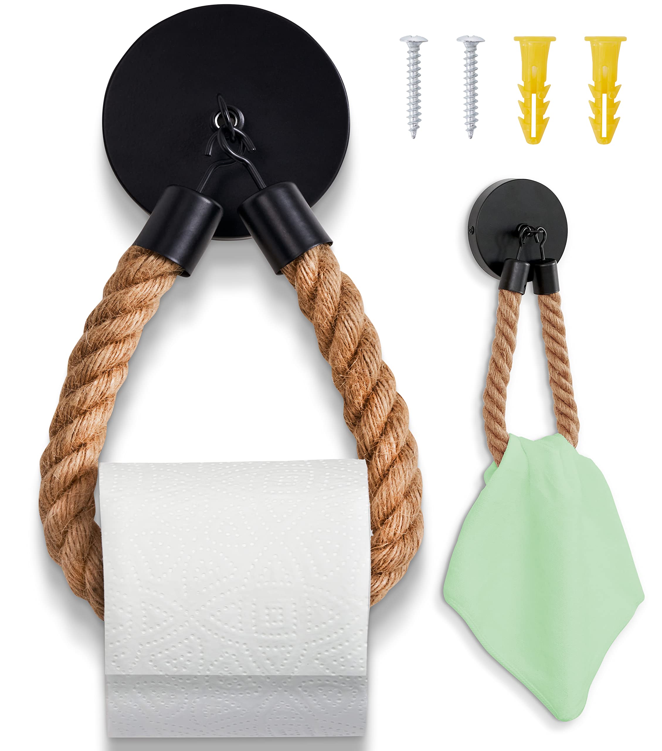 hennez-bad-zubeh-r-toilettenpapierhalter-vintage-schwarz-schrauben image 1