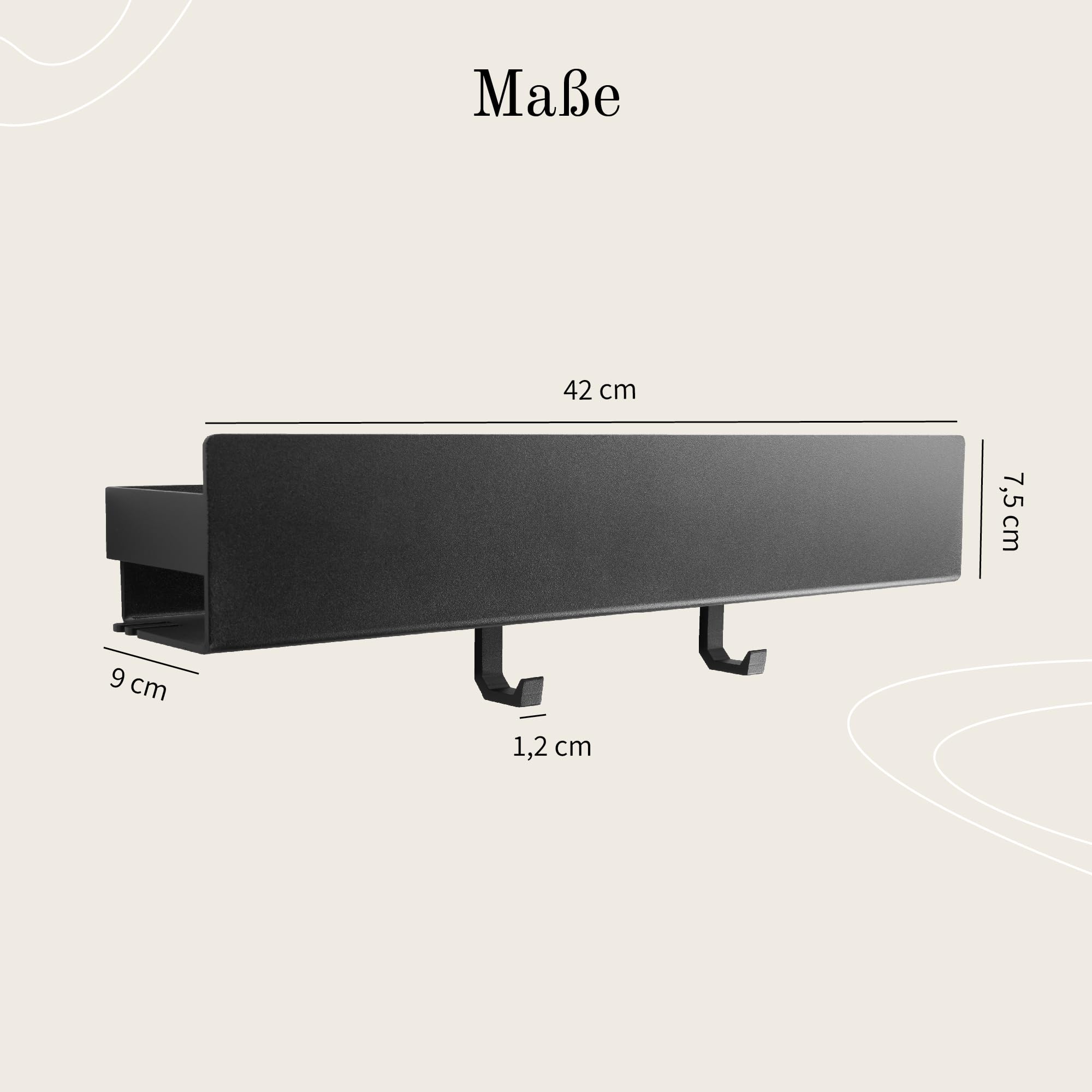 designfabrik-hamburg-badezimmer-duschablage-42cm-schwarz-ohne-bohren image 7